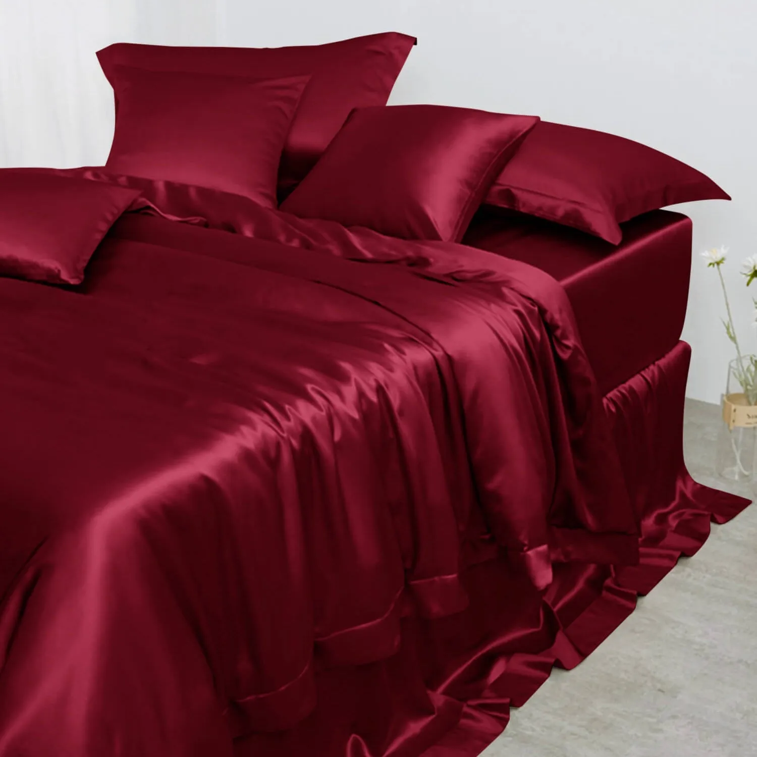 22 Momme 4PCS Duvet Cover Set (fitted sheet) Silk Bedding Set