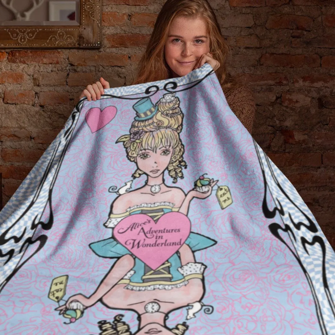 Alice In Wonderland Sherpa Fleece Book Blanket