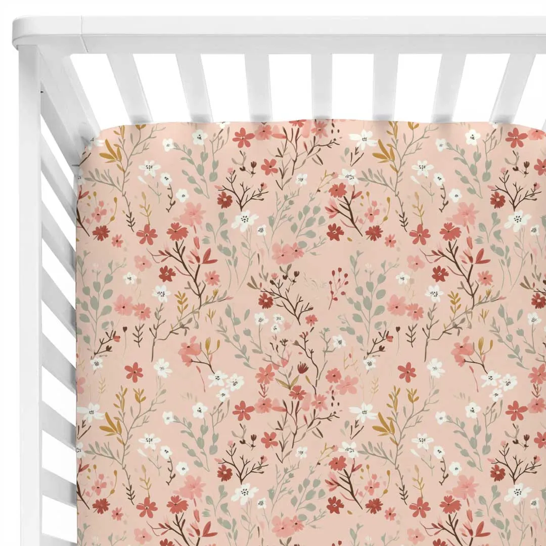 Autumn Blooms Crib Sheet