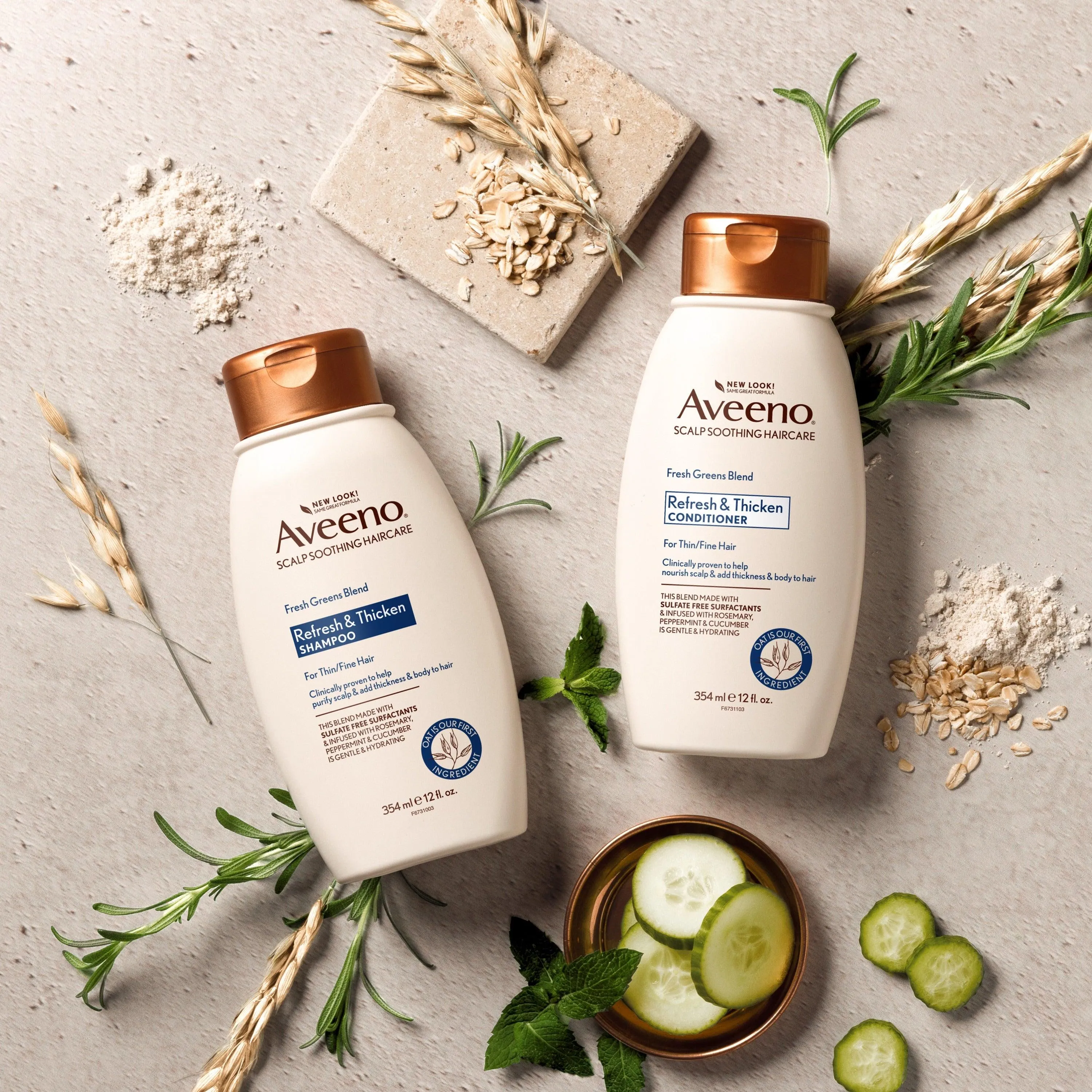 Aveeno Refresh & Thicken Conditioner Fresh Greens Blend - 12oz