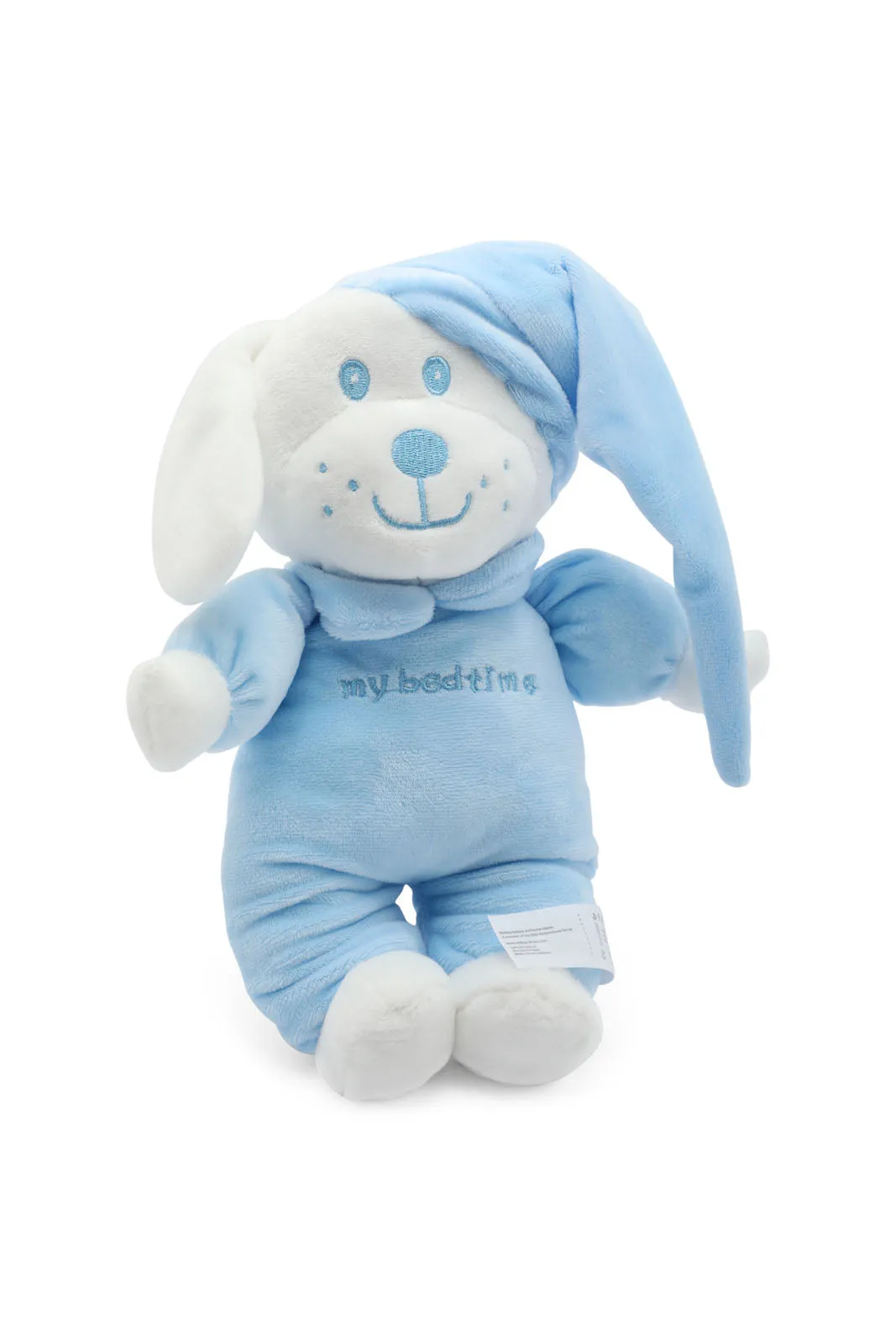 Babies Blue And White Blanket With Teddy Bear Gift Set(2 Piece)