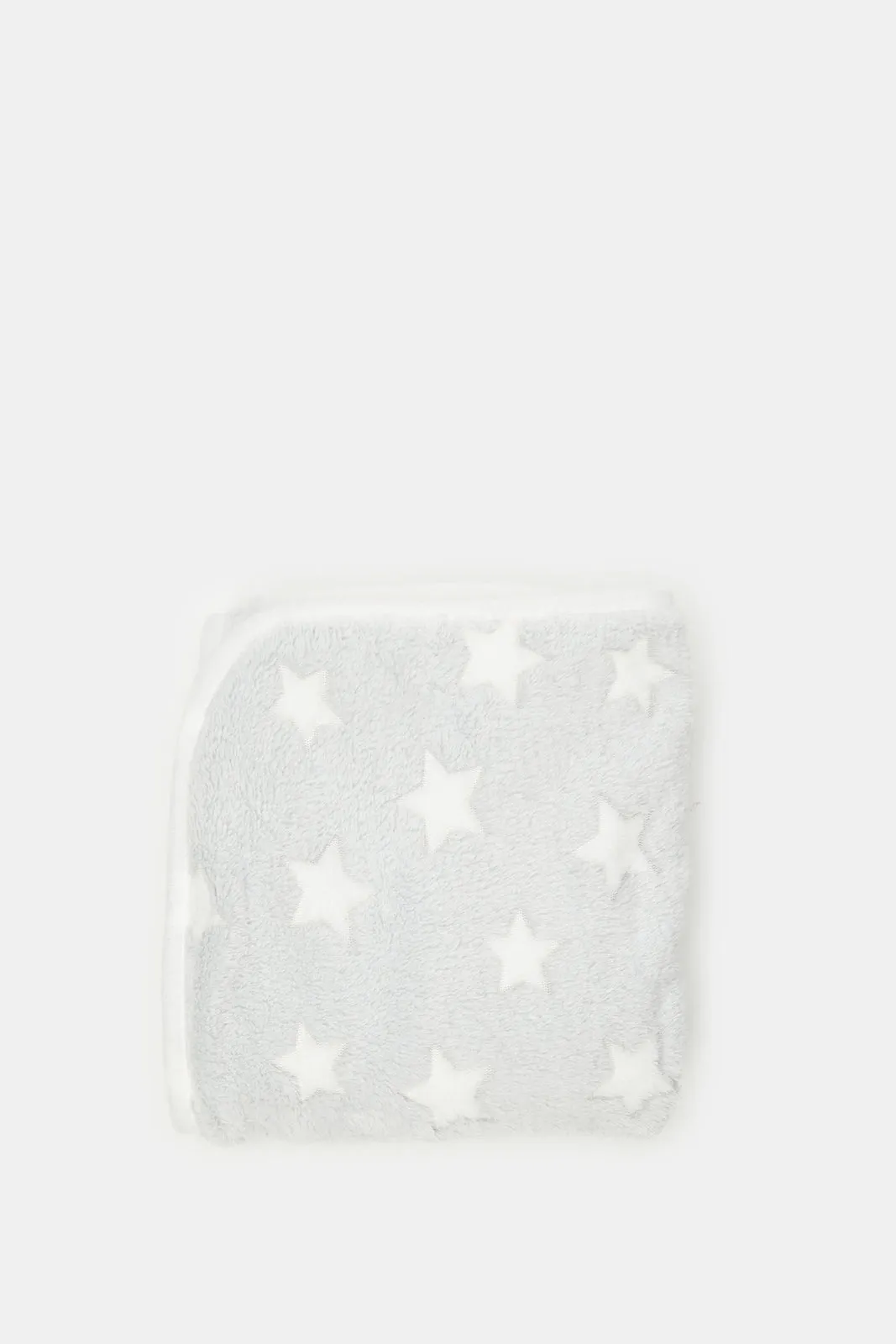 Babies Grey Embossed Sherpa Blanket