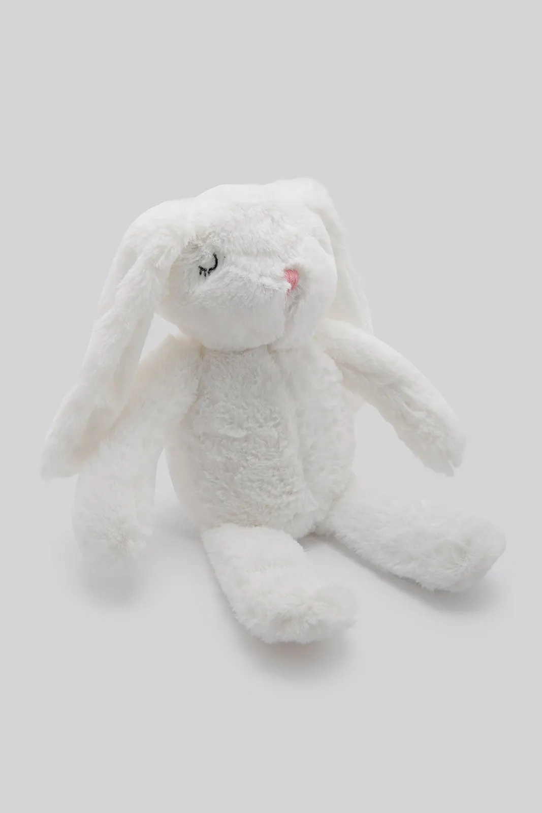 Babies White Rainbow Blanket With Rabbit (2 Piece)