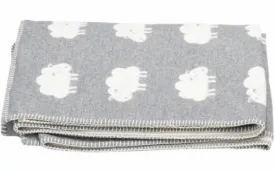 Baby blanket sheep allover blue