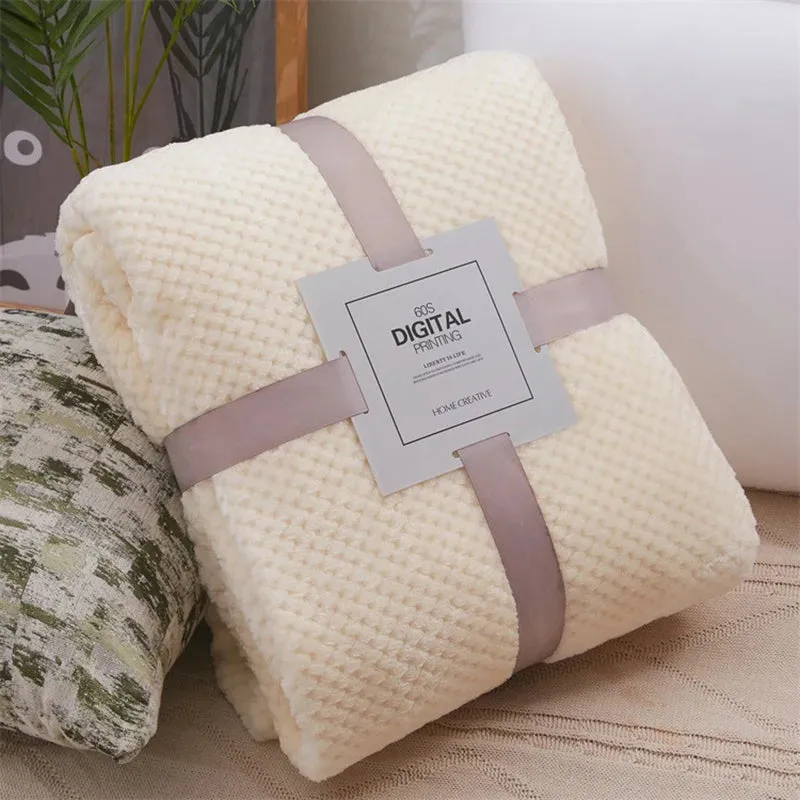 Baby Blanket Soft Fleece Infant Thick Quilt Bedding Swaddle Wrap Blanket Warm Newborn Stroller Sleep Cover Nursery Thermal Gift