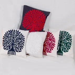 Barmer Appliqué Pillow Cover - Tree of Life - Assorted Colors