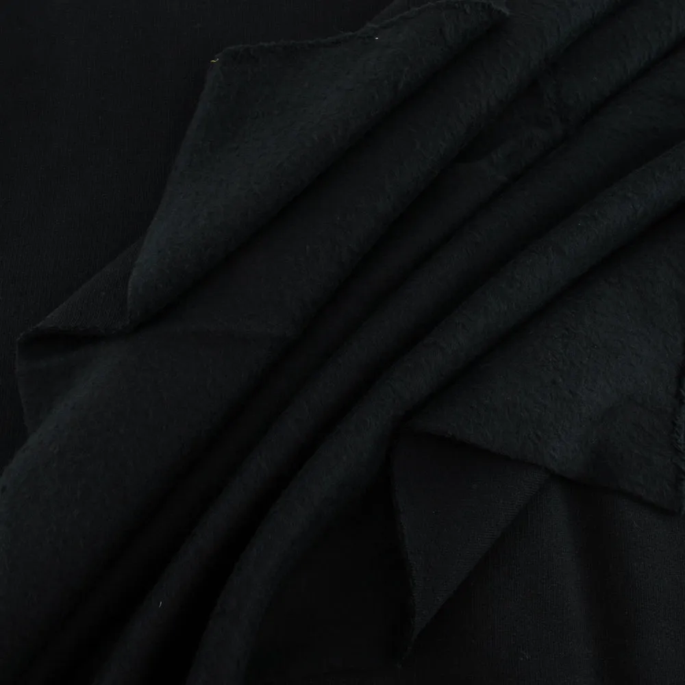 Black Solid Organic Fleece