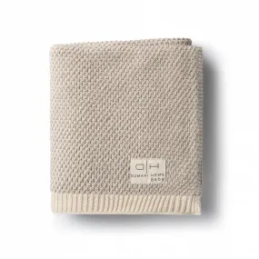 blanket brunello knit - linen sand