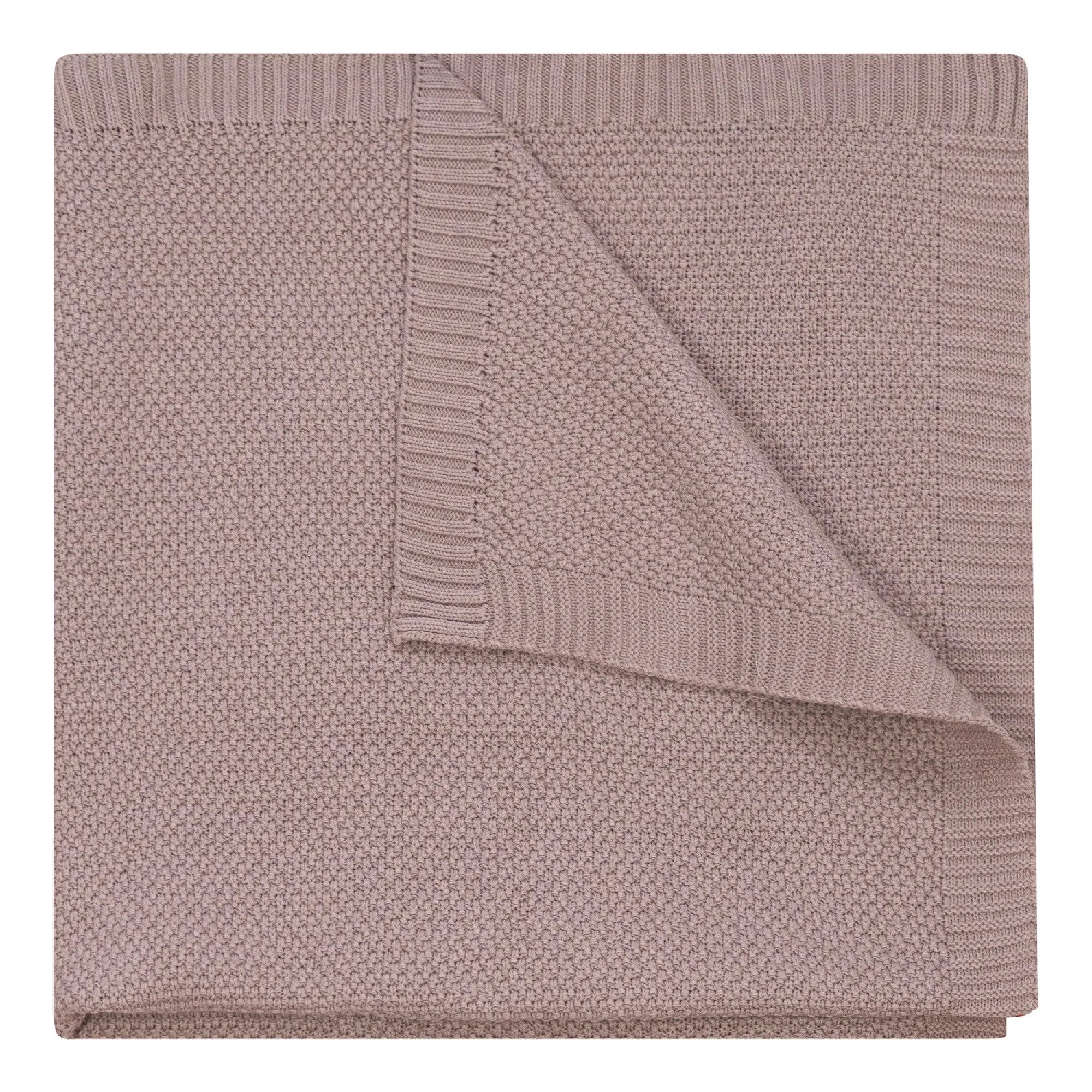 blanket knit honeycomb - mauve