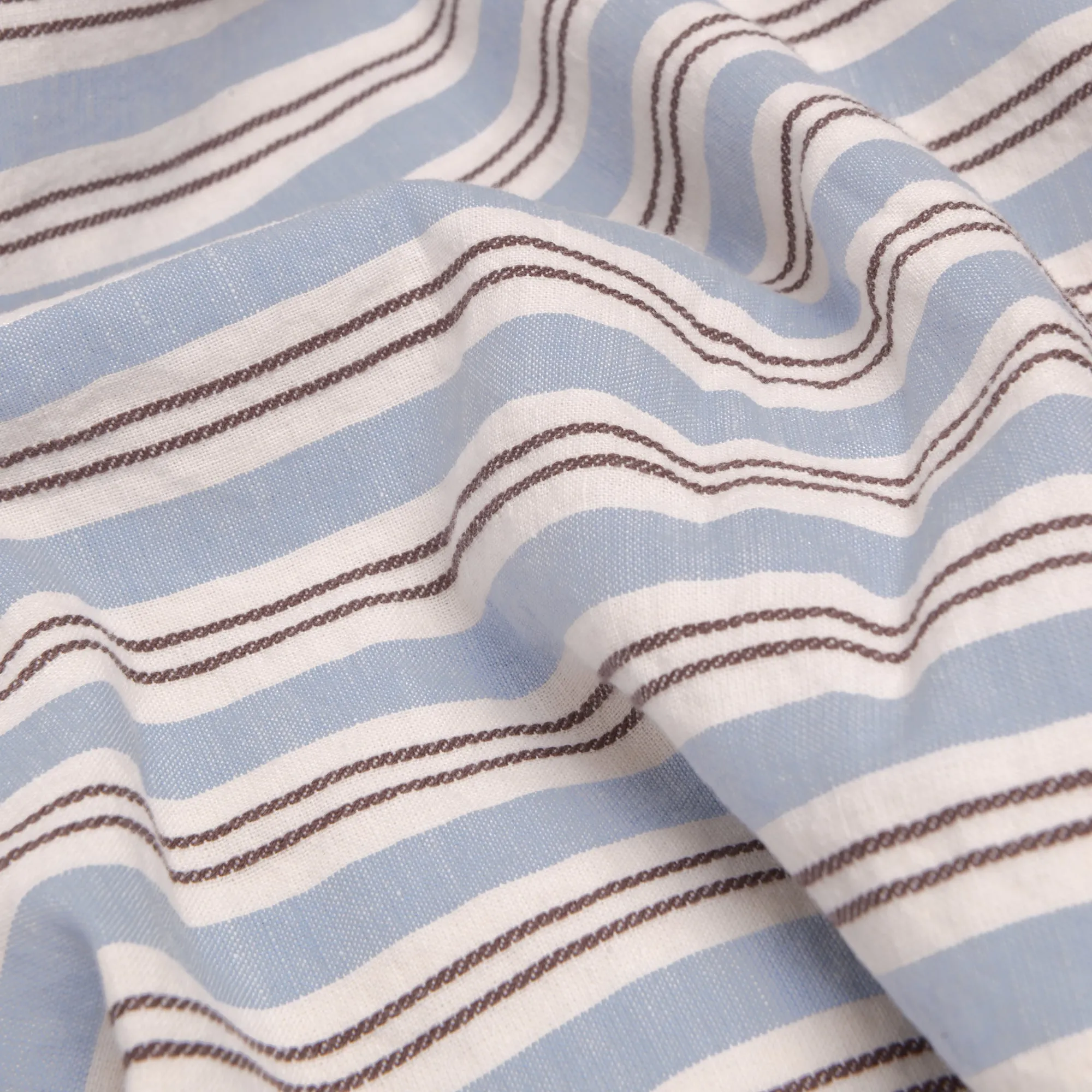 Bluebell Somerley Stripe Linen Blend Fitted Sheet