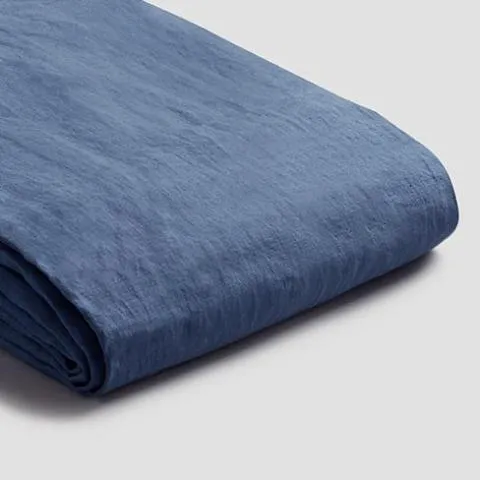 Blueberry 100% Linen Flat Sheet