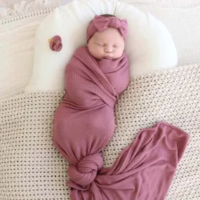 Boysenberry Waffle Bamboo Oversized Swaddle Blanket