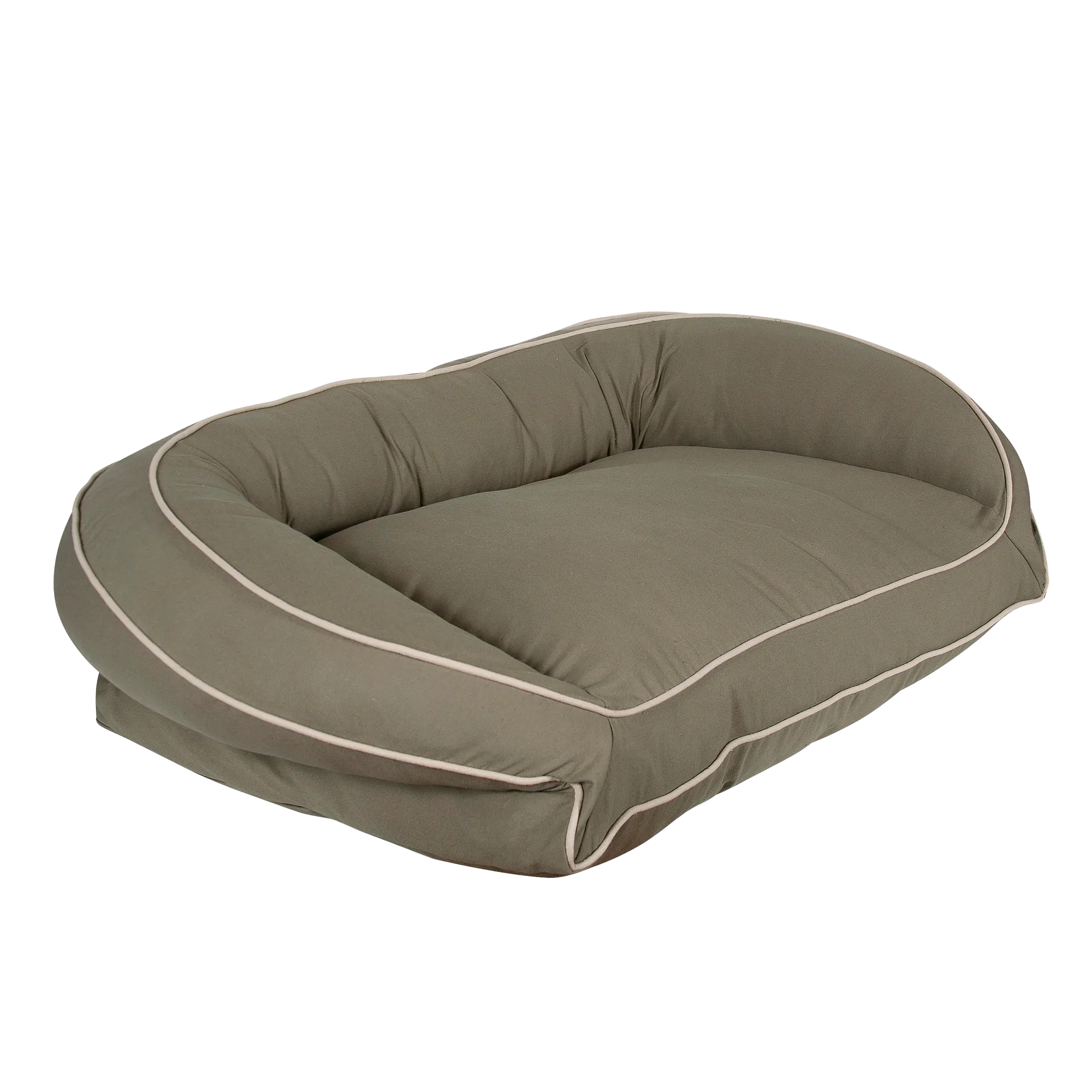 Canvas Cuddler Bolster Bed | Sage