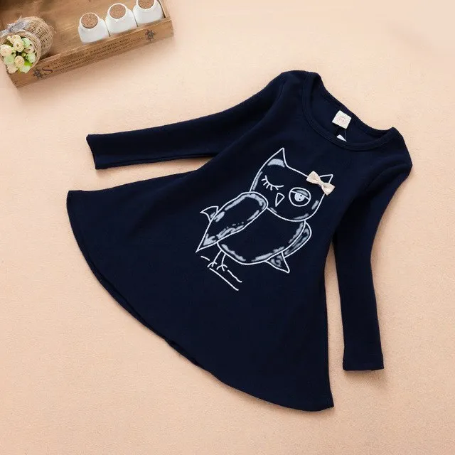 Casual Dress long sleeve kids dresses for girls Clothes children clothing  Winter  Catton