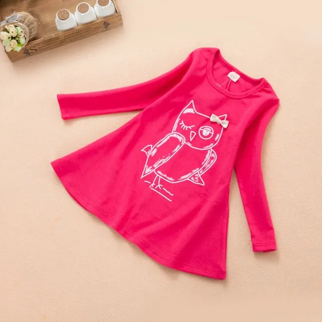 Casual Dress long sleeve kids dresses for girls Clothes children clothing  Winter  Catton