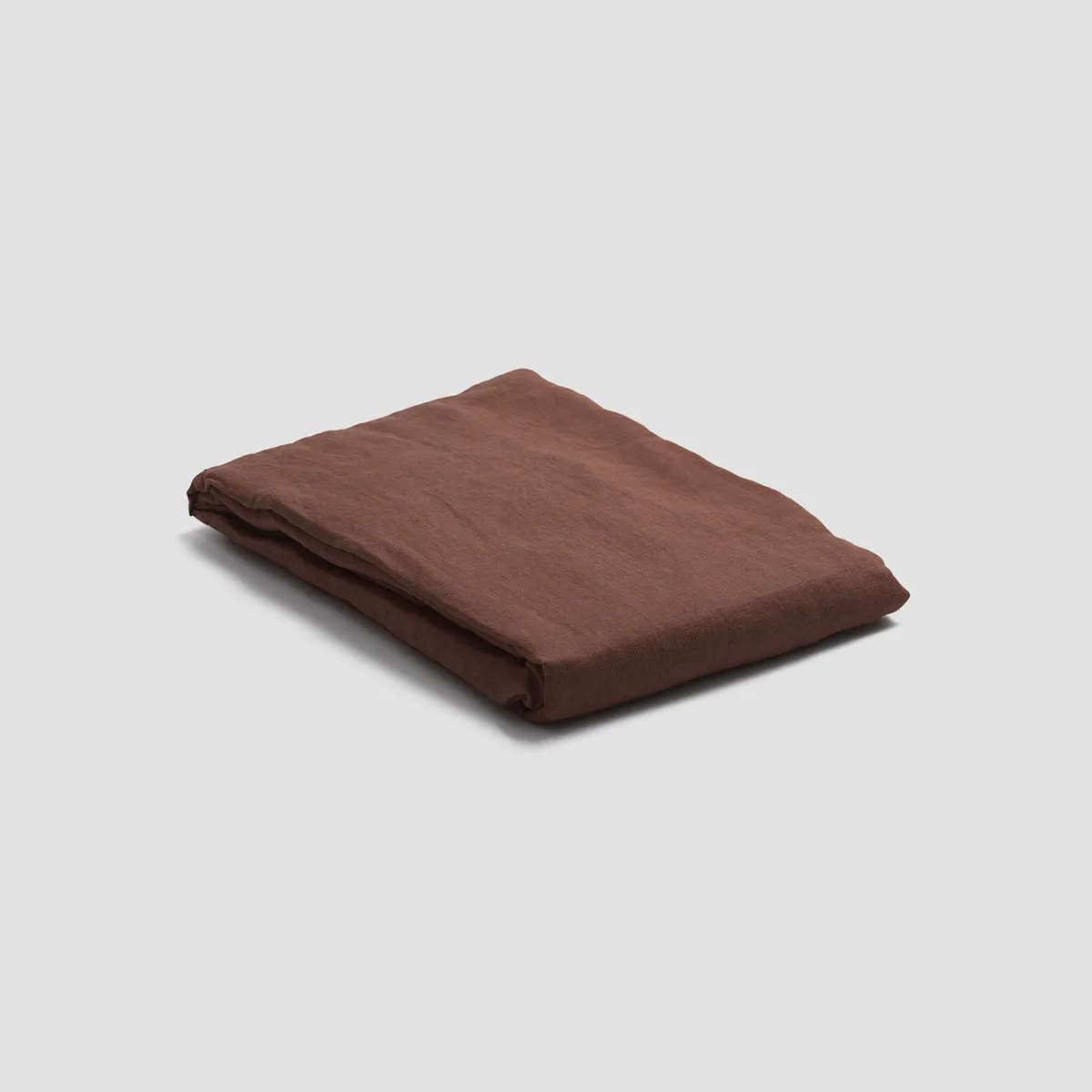 Chestnut Brown 100% Linen Fitted Sheet