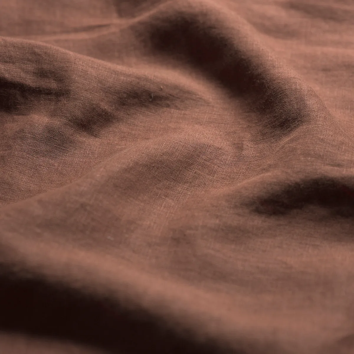 Chestnut Brown 100% Linen Flat Sheet