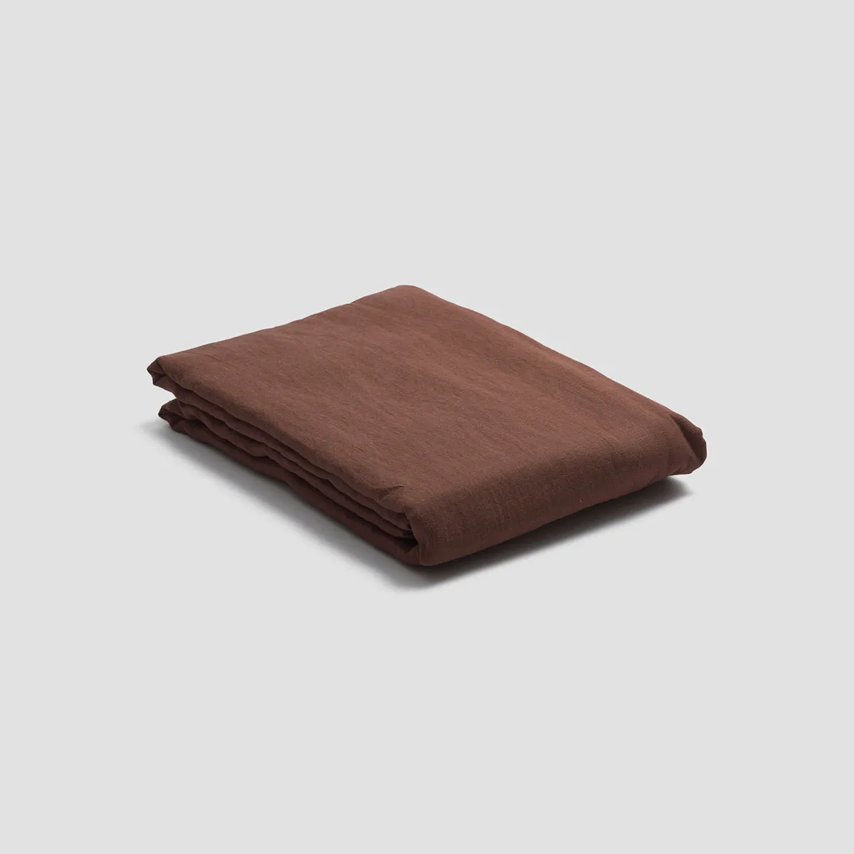 Chestnut Brown 100% Linen Flat Sheet