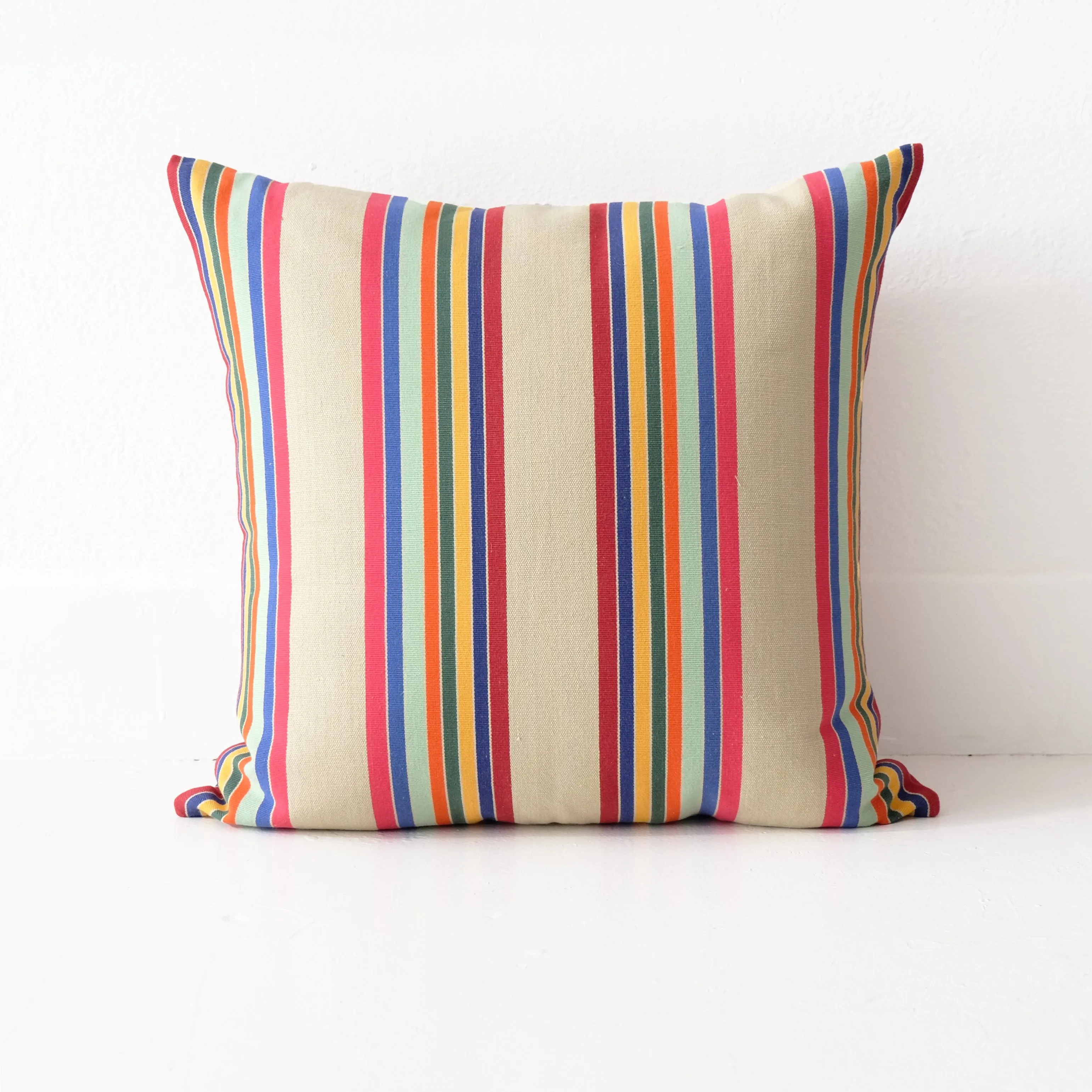 Cranberry Stripe Square Pillow 26x26"