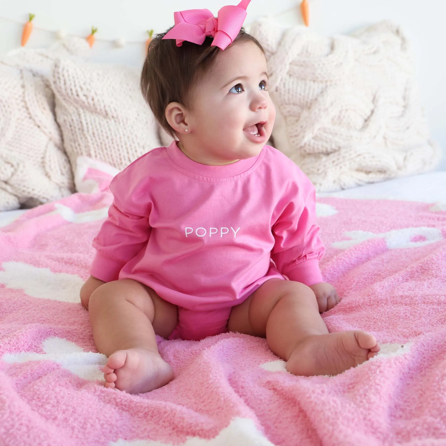 CuddleLane™ Luxe Blankets | Pink Bunnies