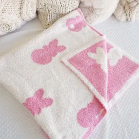 CuddleLane™ Luxe Blankets | Pink Bunnies