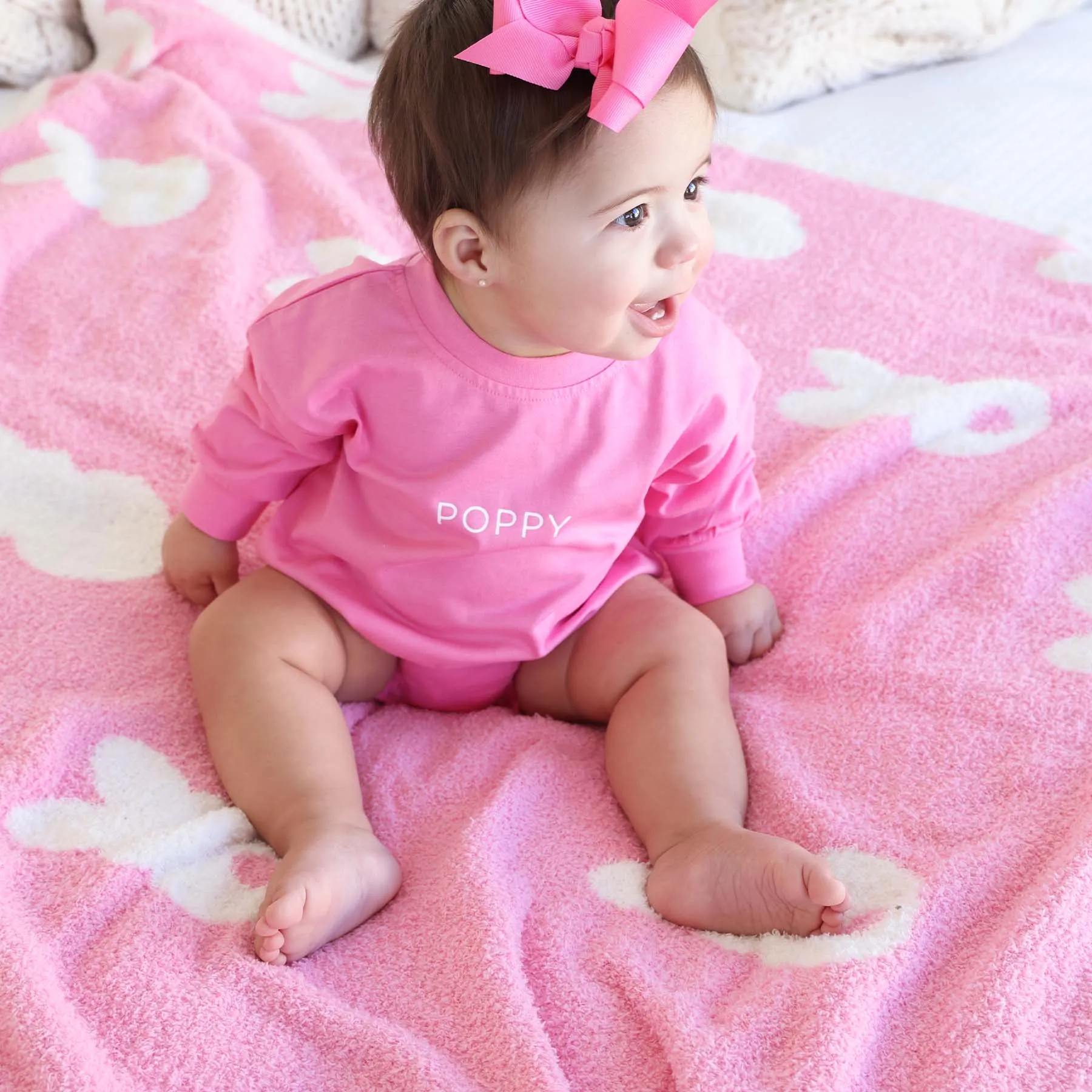 CuddleLane™ Luxe Blankets | Pink Bunnies