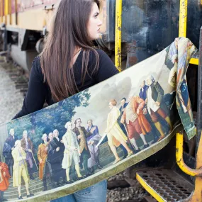 Declaration Faulkner Mural Silk Scarf