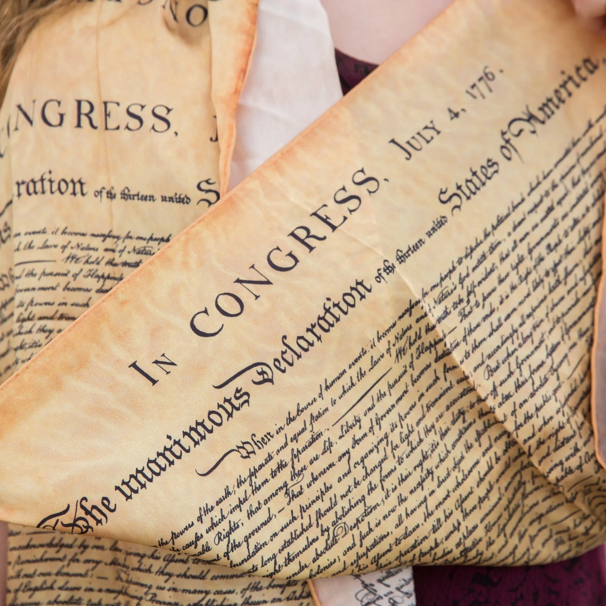 Declaration of Independence Silk Scarf