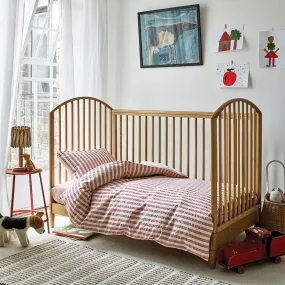 Desert Sand Seersucker Kids Stripe Cotton Bedding Set