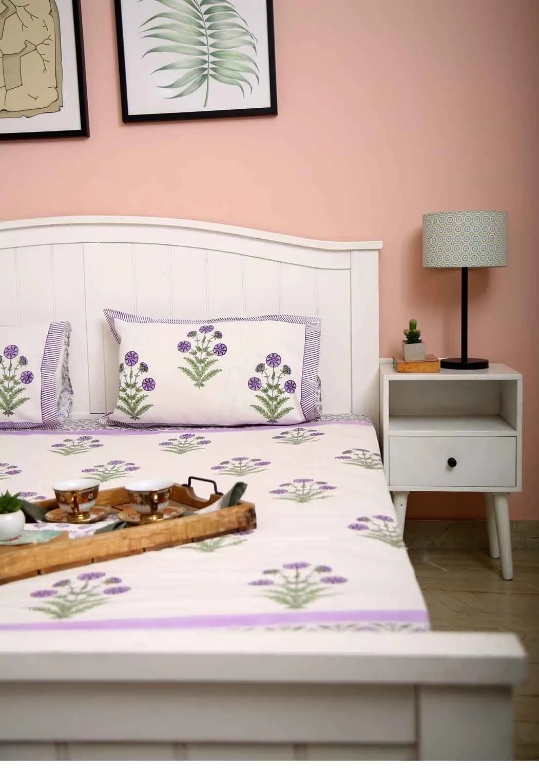 Diana Bud Premium Cotton Hand Block Print Bedsheet