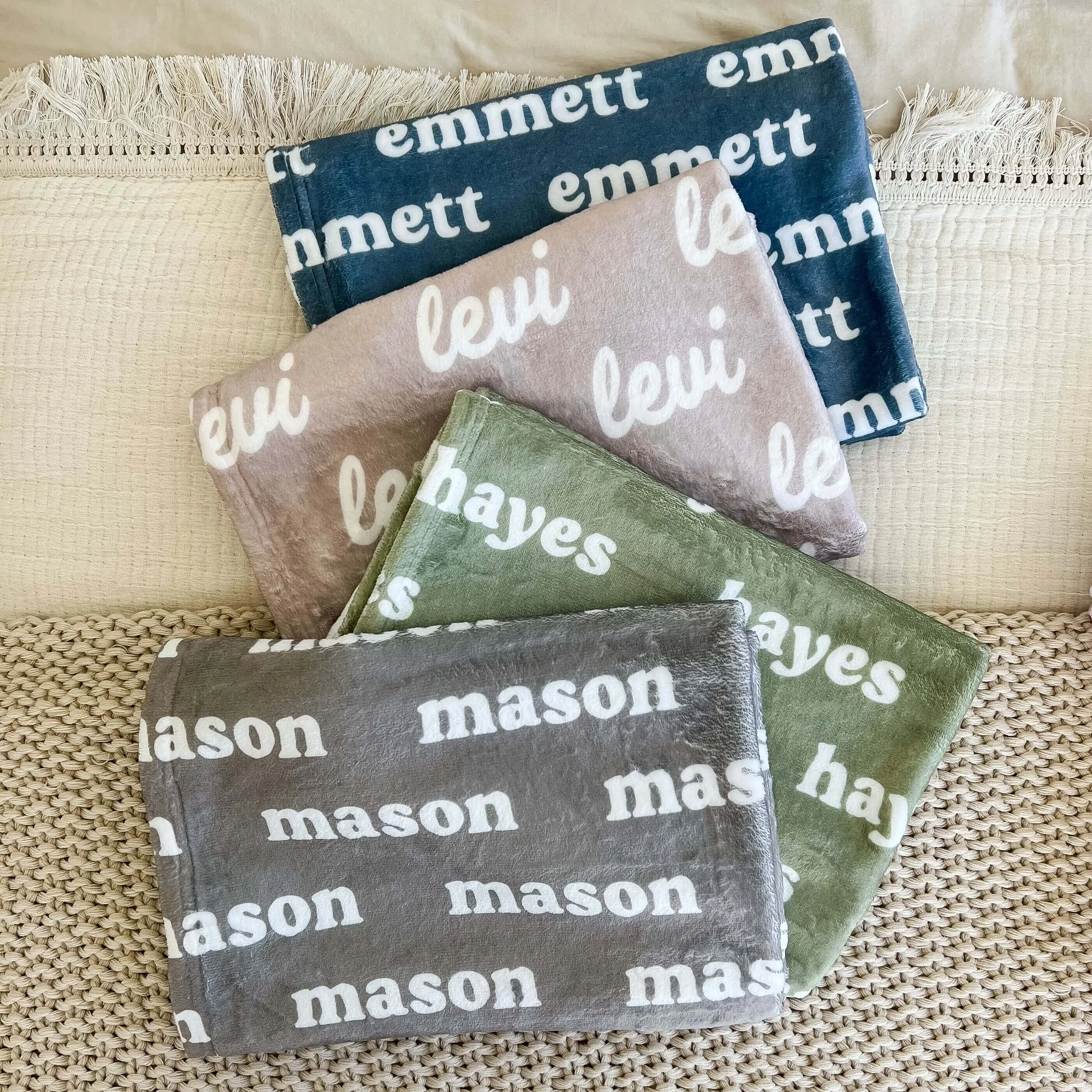 Earthy Tones Personalized Color Blankets | Discontinued Colors