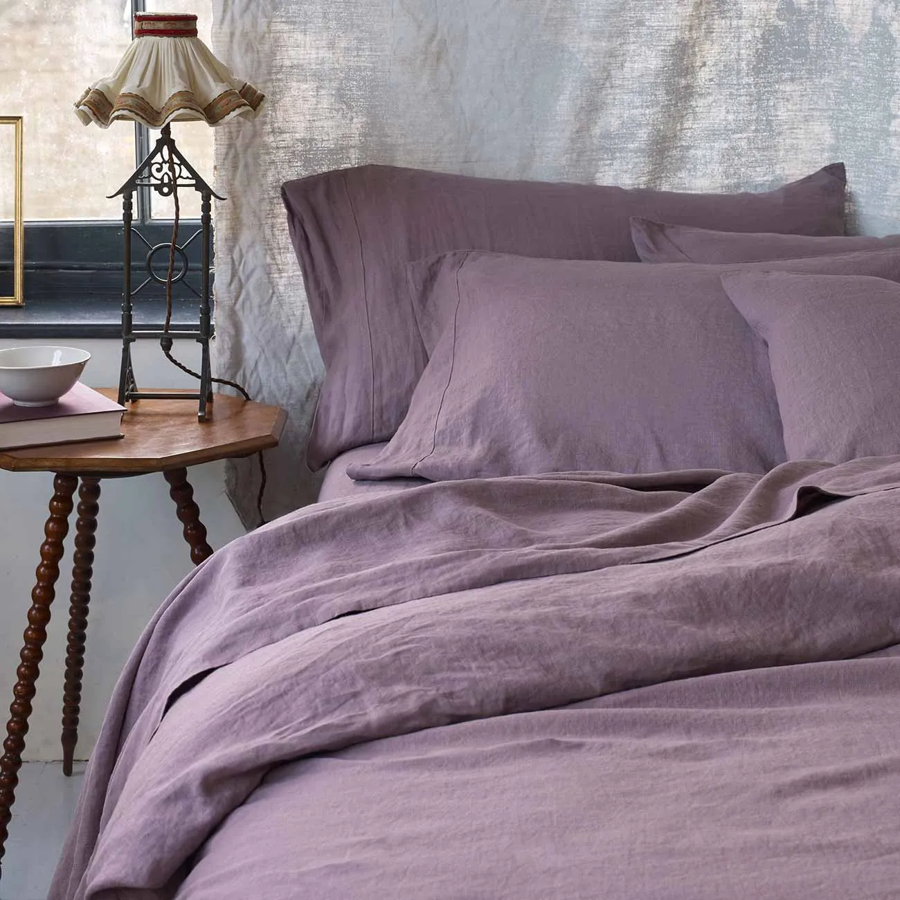 Elderberry 100% Linen Duvet Cover