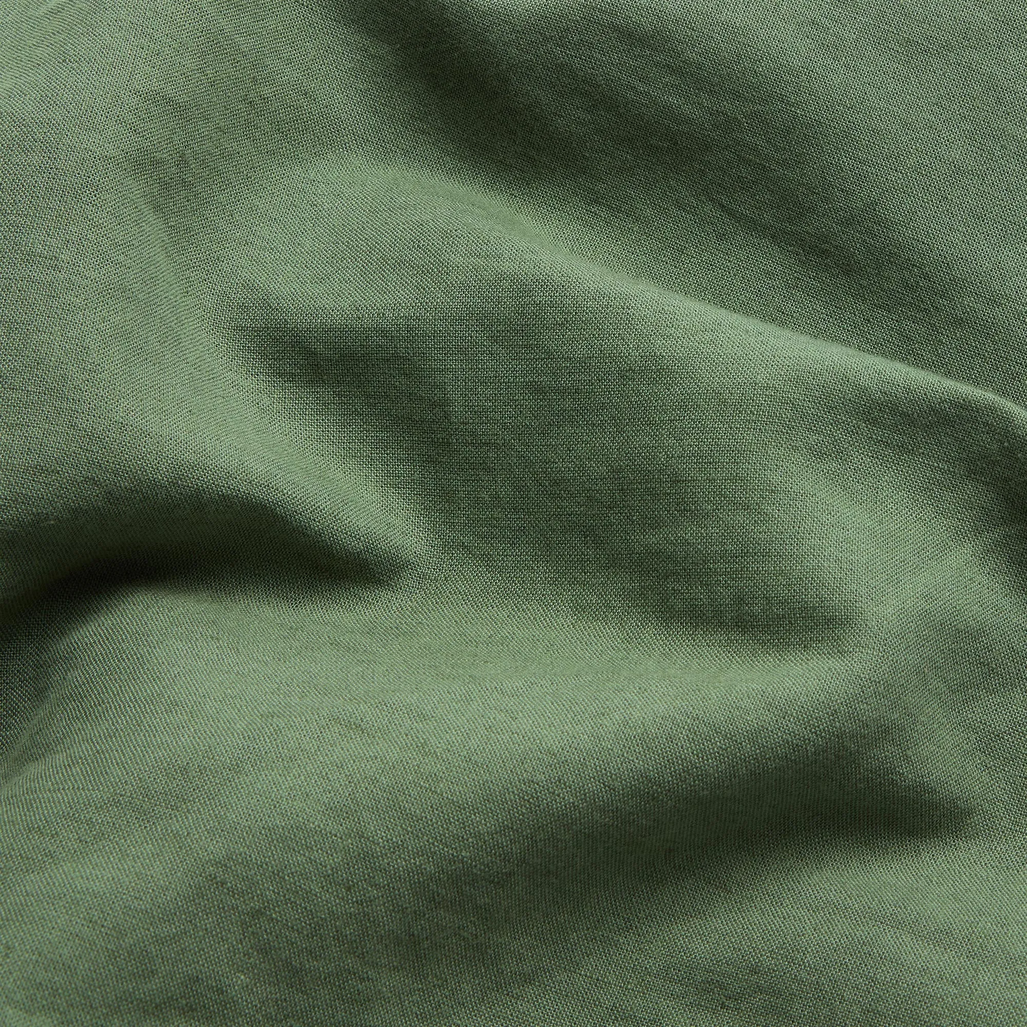 Elm Green Linen Blend Flat Sheet