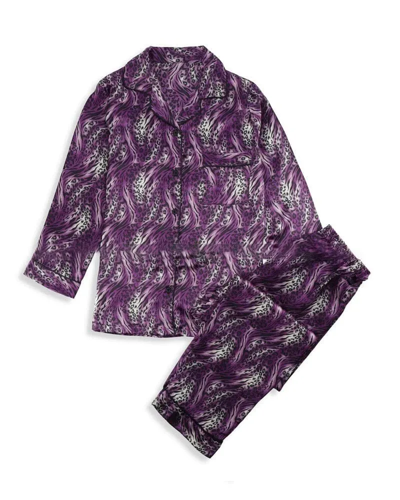 Espicopink | Silk Print Loungewear - Purple Love