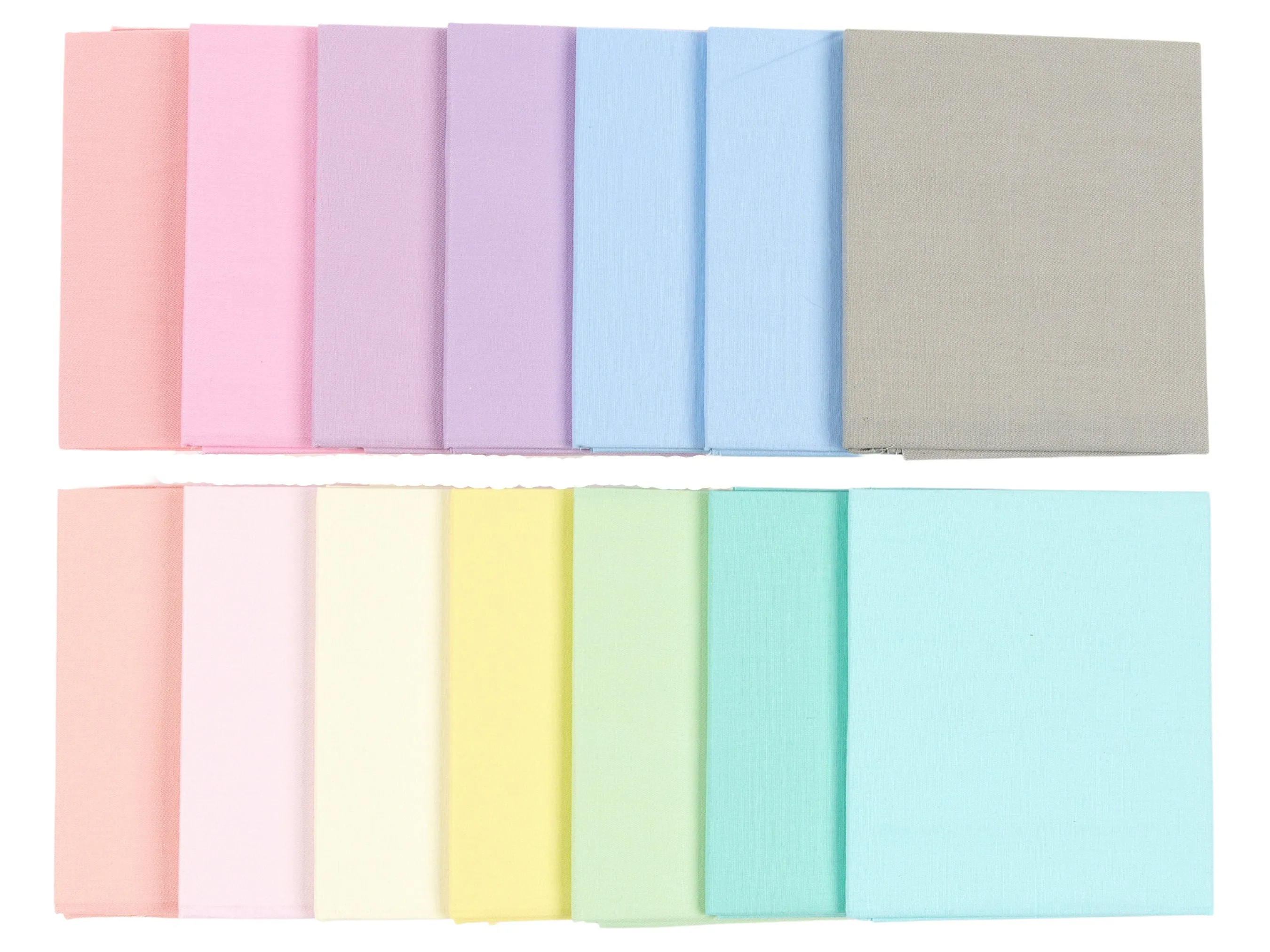 Fat Quarter Bundle -100% Cotton | Pastel Mix l Mix - 14 Colors | Quilting & Crafting Fabric |Special Gift