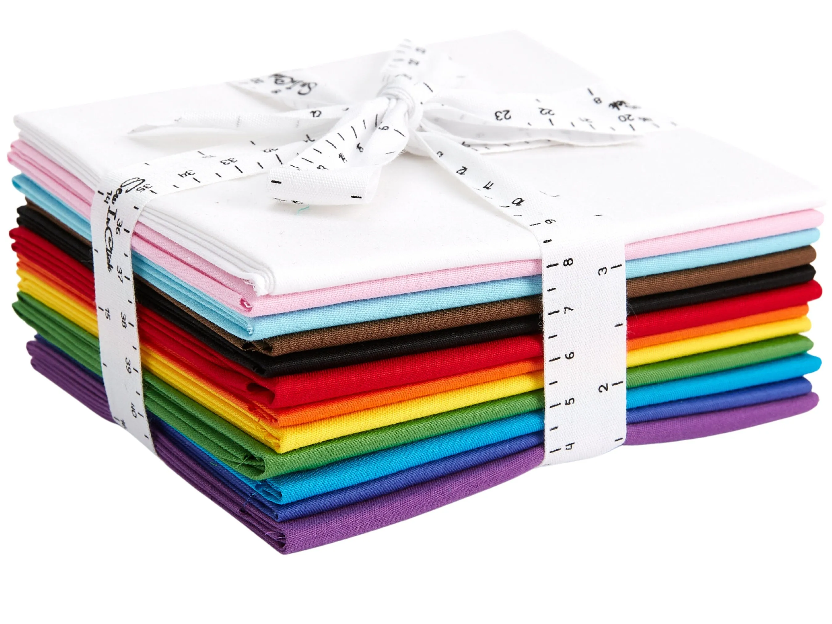 Fat Quarter Bundle -100% Cotton | Pure Solids | New Pride Flag Colors l 12 Mix Colors | Quilting & Crafting Fabric | Special Gift Bundle