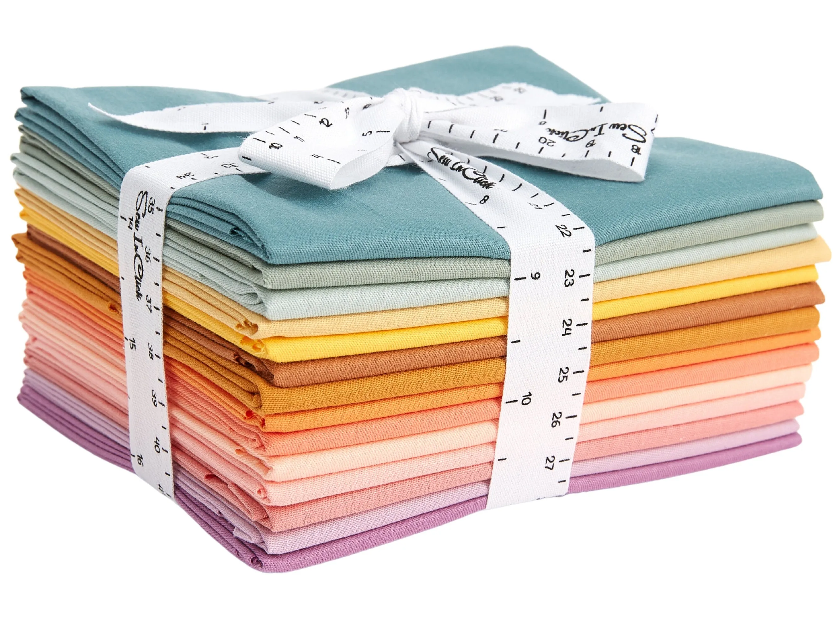 Fat Quarter Bundle -100% Cotton | Pure Solids | Yoga Vibes l Mix - 14 Colors | Quilting & Crafting Soft Fabric  |Special Gift Set