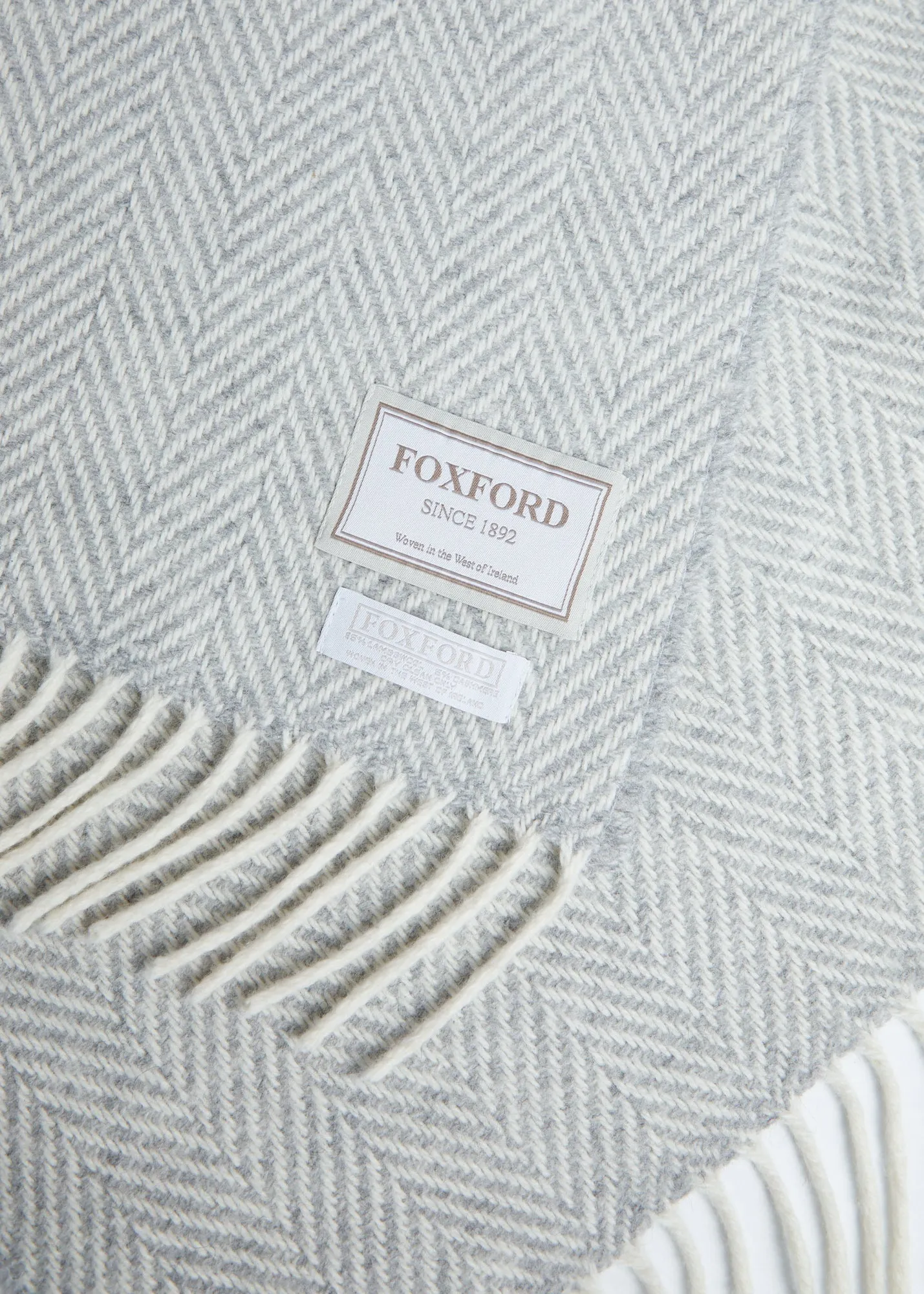 Foxford Grey Cashmere/Wool Baby Blanket