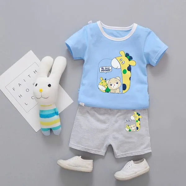 GIRAFFE KIDS T-SHIRT & SHORT SET