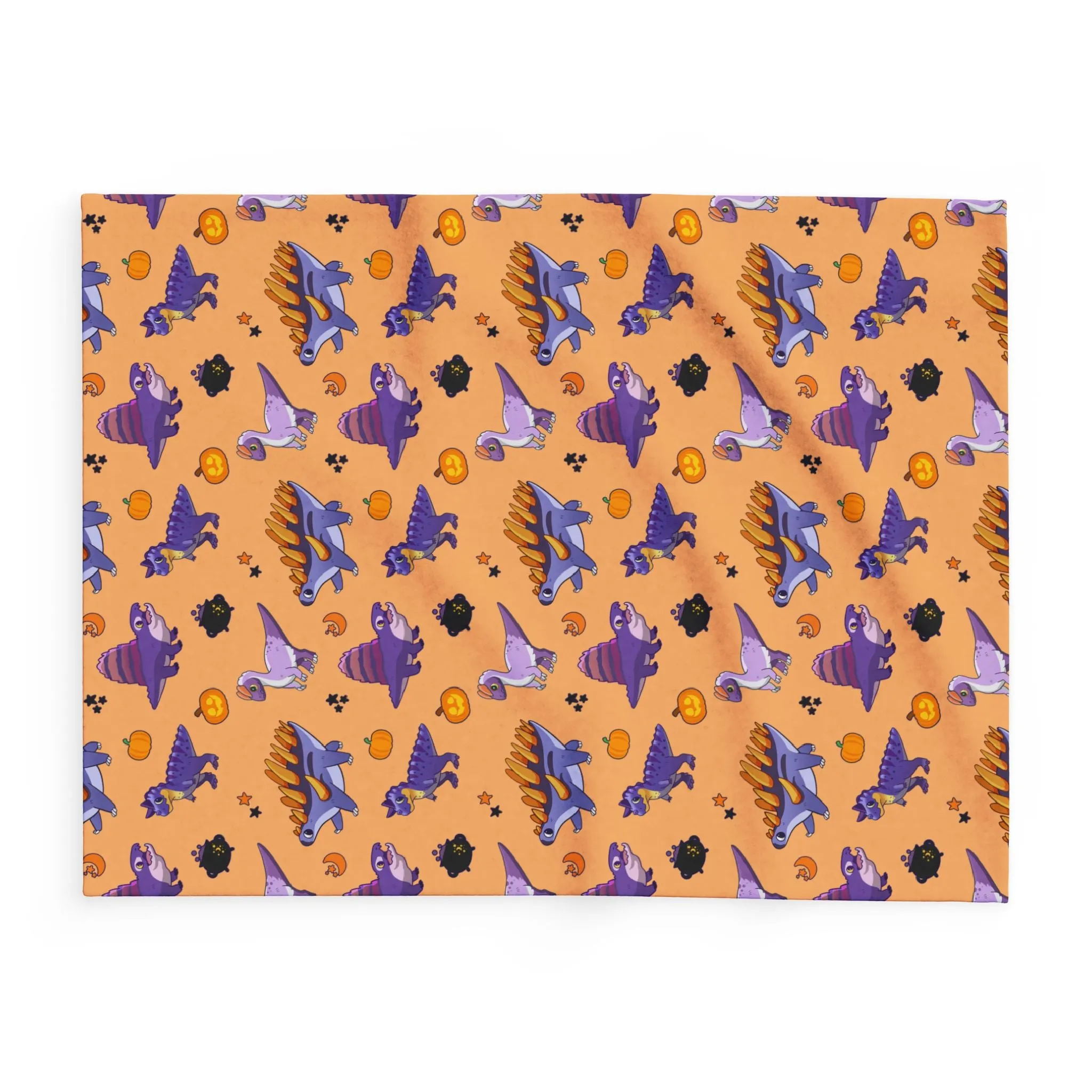 Halloween Dinos - Orange Arctic Fleece Blanket (UK/EUROPE)