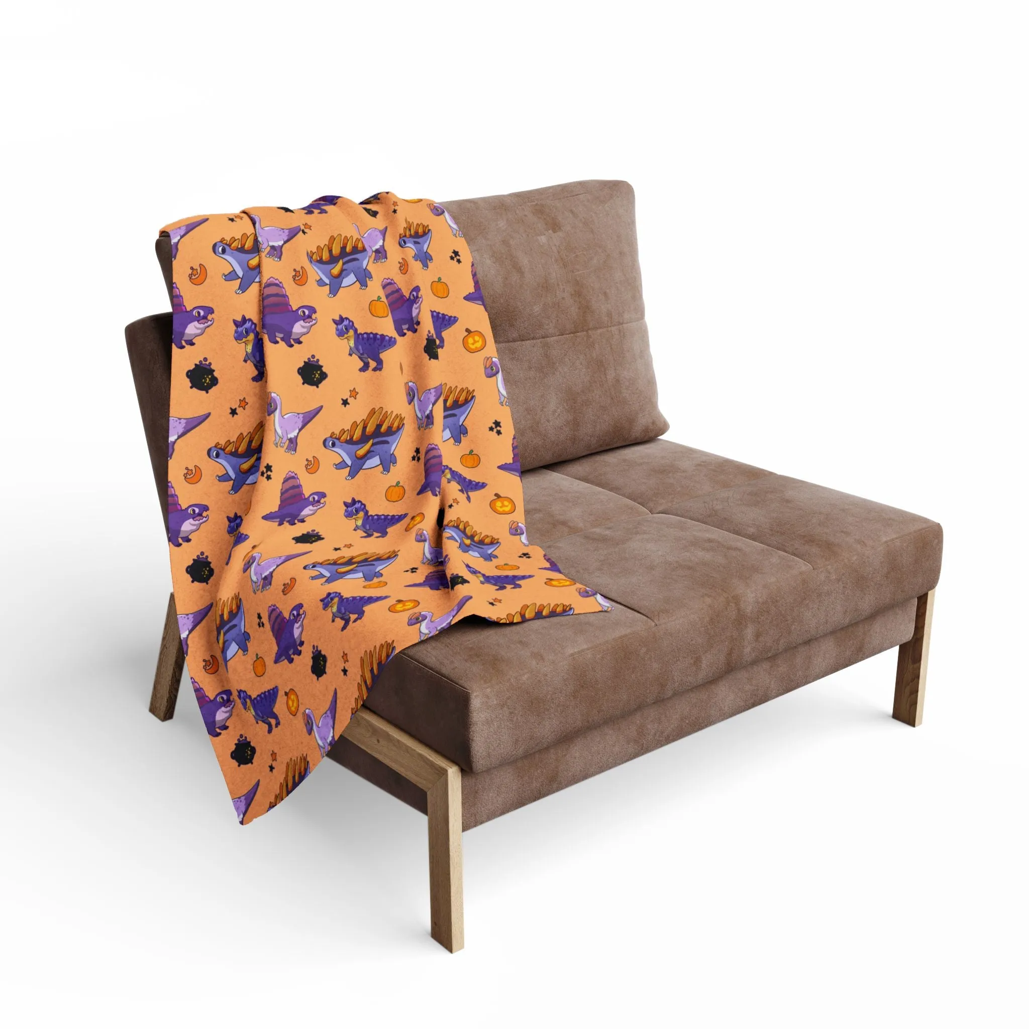 Halloween Dinos - Orange Arctic Fleece Blanket (UK/EUROPE)