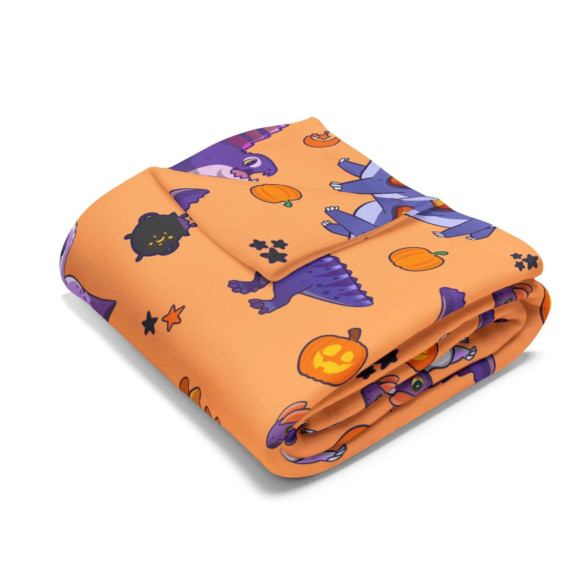 Halloween Dinos - Orange Arctic Fleece Blanket (UK/EUROPE)