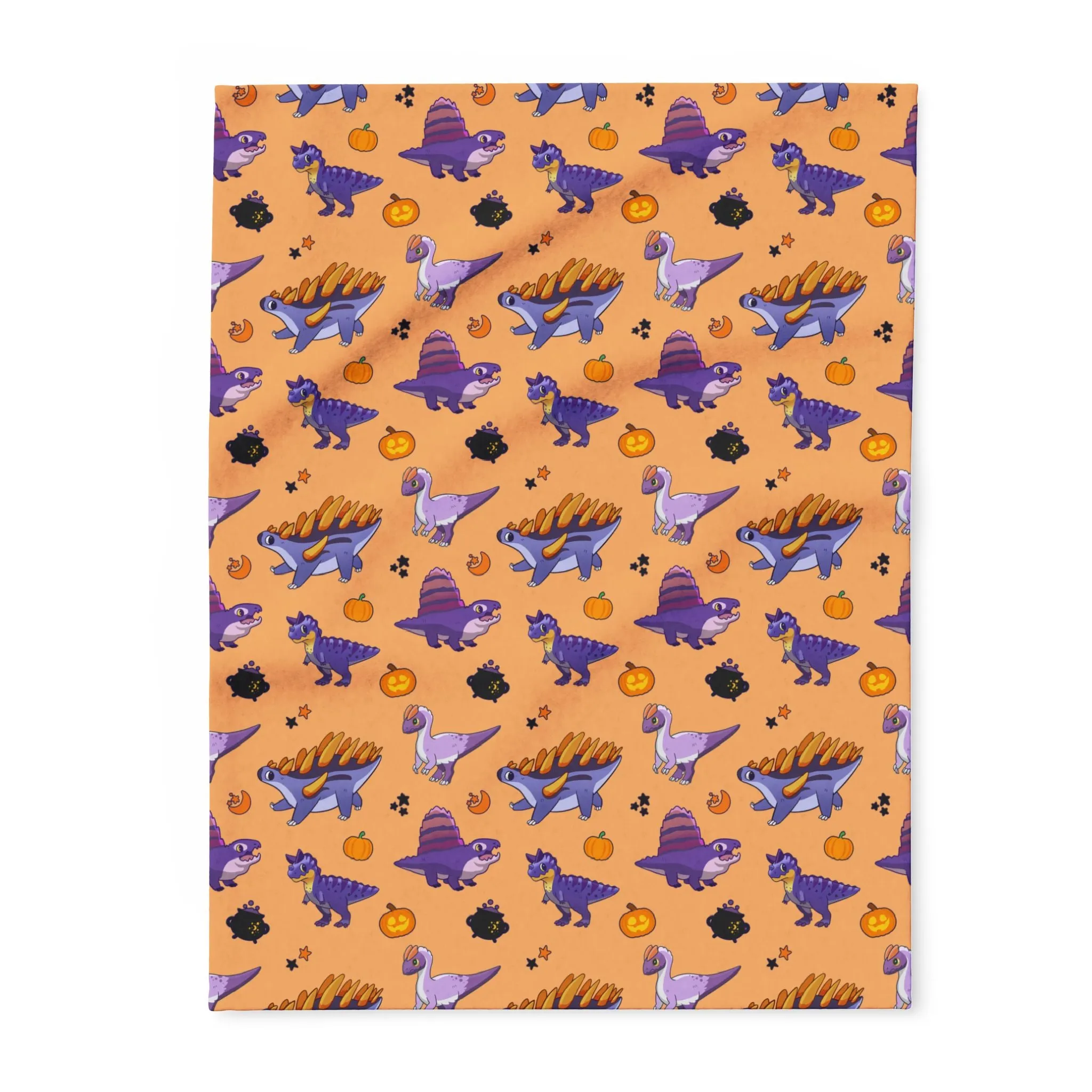 Halloween Dinos - Orange Arctic Fleece Blanket (UK/EUROPE)