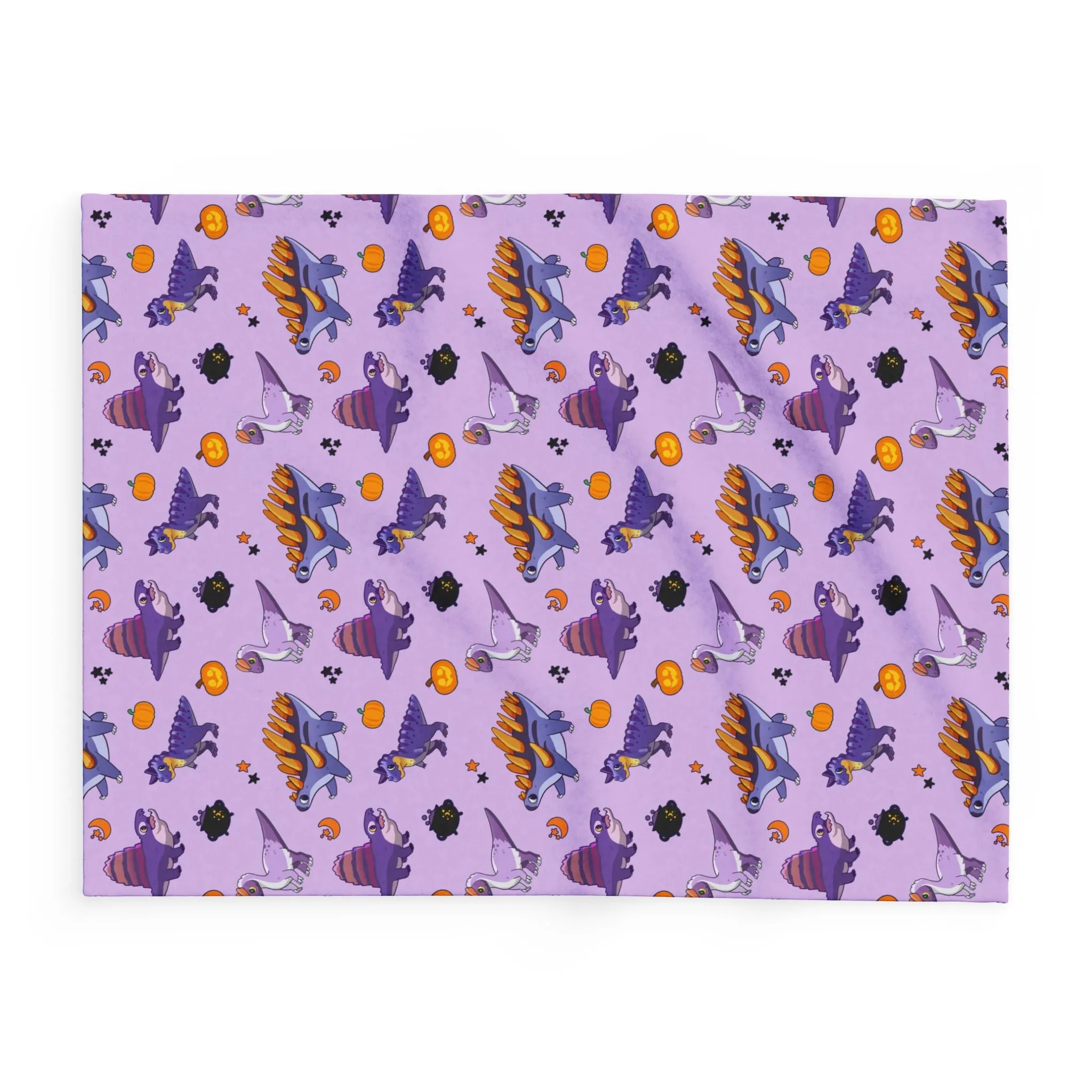 Halloween Dinos - Purple Arctic Fleece Blanket (UK/EUROPE)