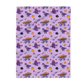 Halloween Dinos - Purple Arctic Fleece Blanket (UK/EUROPE)