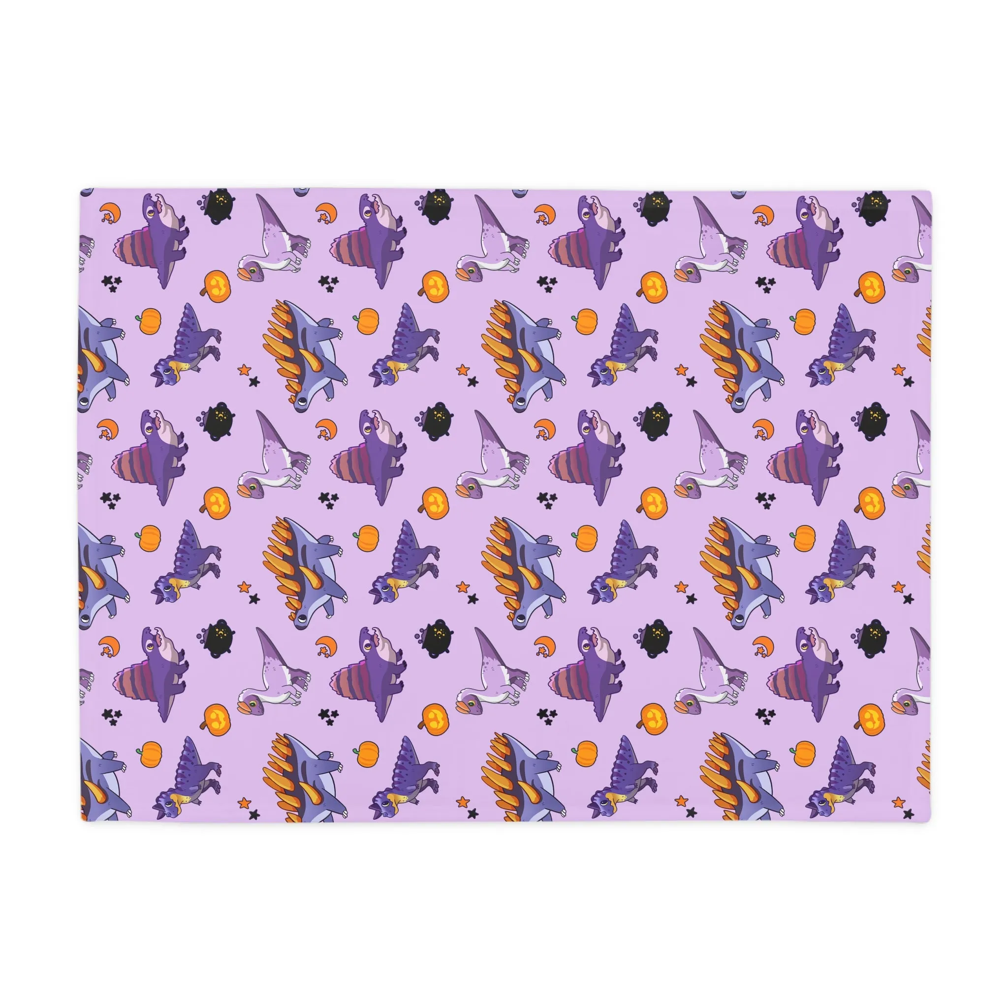 Halloween Dinos - Purple Plush Fleece Blanket (Australia Edition)