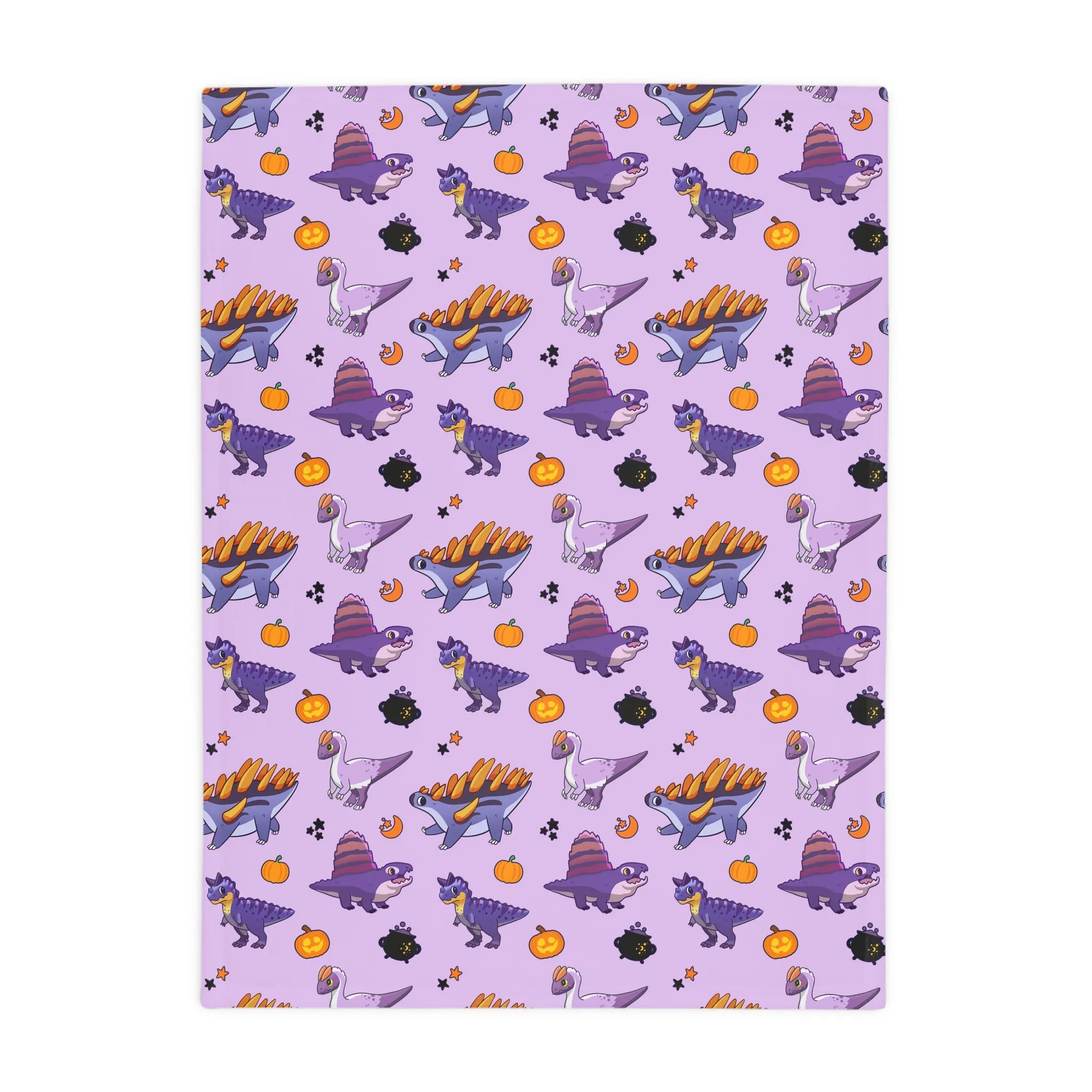 Halloween Dinos - Purple Plush Fleece Blanket (Australia Edition)