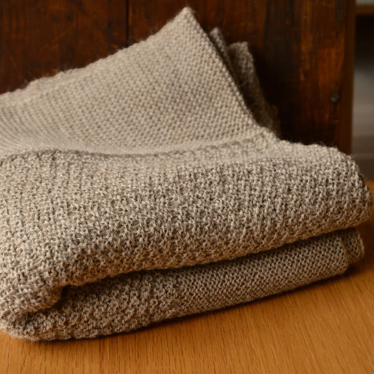 Heirloom Alpaca Baby Blanket - Light Brown (90x90cm) *Returning 2025