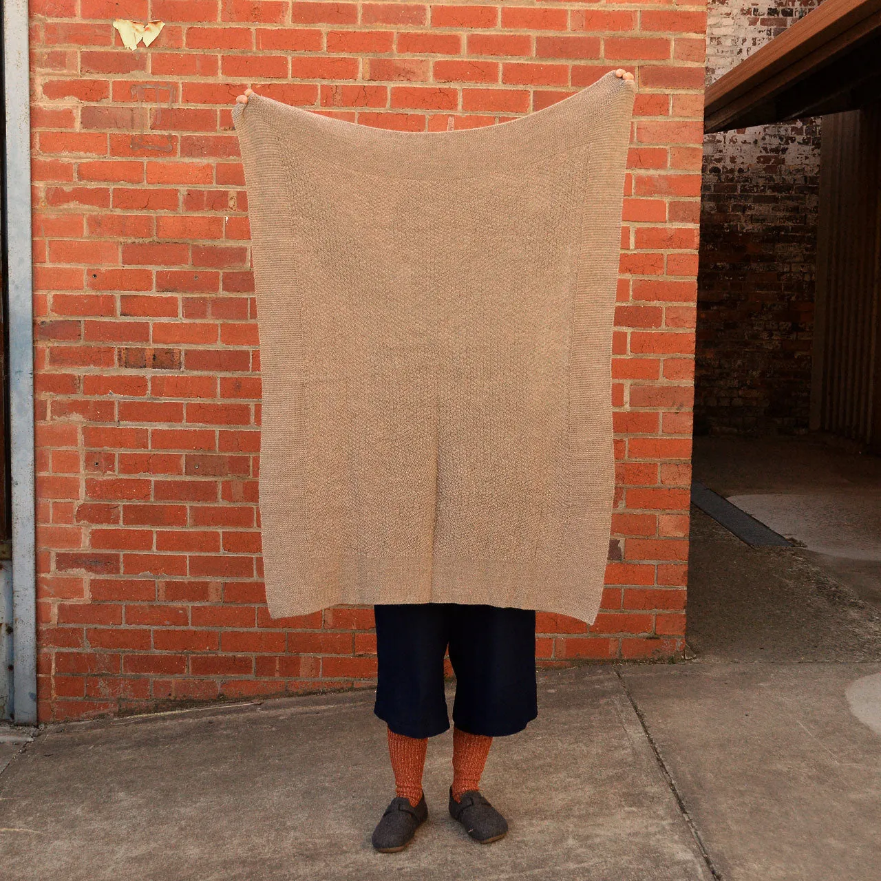 Heirloom Alpaca Baby Blanket - Light Brown (90x90cm) *Returning 2025