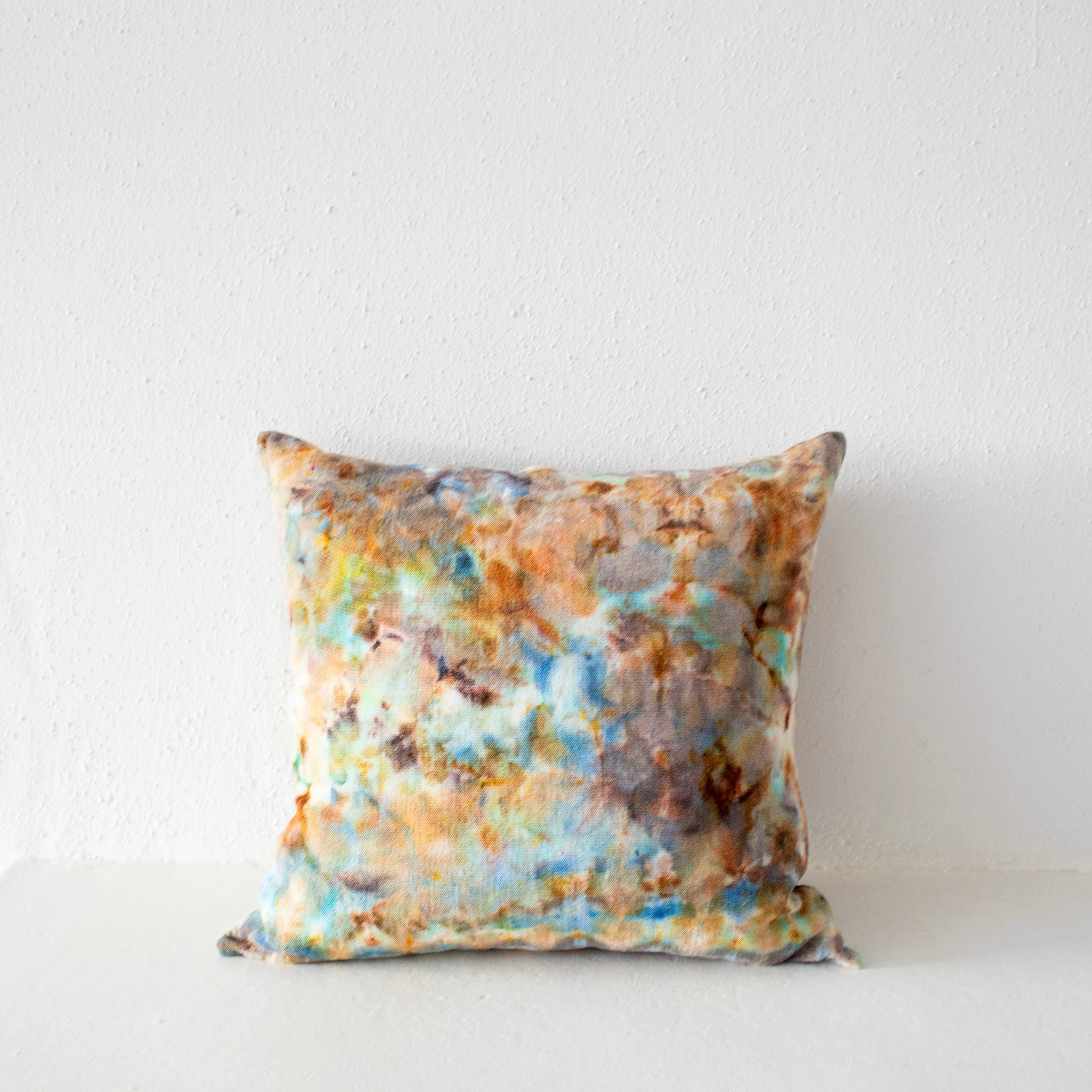 High Desert Dye   Garza Linen Pillow - Aqua, Rust, Ink